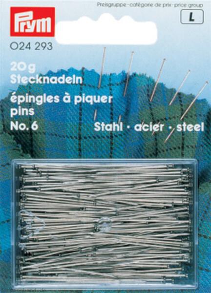 Prym 024293 Stecknadeln 30 Stück Stahl  0,60 mm silberfarbig