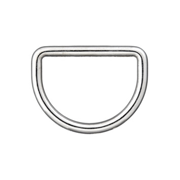 Durchzug D-Ring 30mm Silber