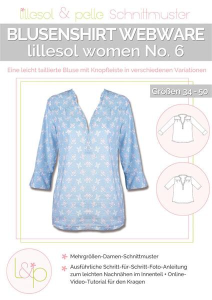 20 Papierschnittmuster Lillesol Damen Blusenshirt Webware No.6 - Gr. 38-50