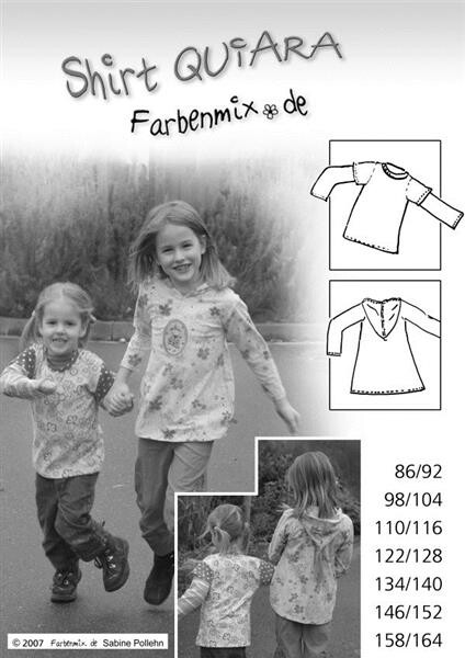 Papierschnittmuster Farbenmix Kinder Mädchen Quiara Shirt