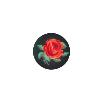 Union Knopf Rosen auf Schwarz15mm