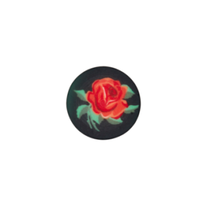 Union Knopf Rosen auf Schwarz15mm