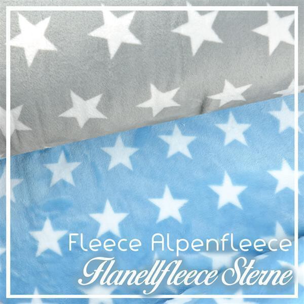 Fleece Alpenfleece Flanellfleece Sterne in vers. Farben
