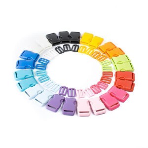 Steckschnallen-Set Breite 25mm verschiedene Farben