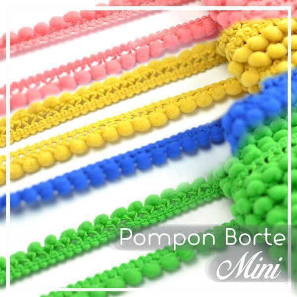 Pompon Borte Mini 10mm in versch. Farben