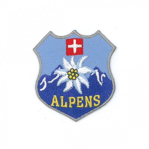 Applikation Aufnäher Aufbügler Alpenglück Schweiz Wappen