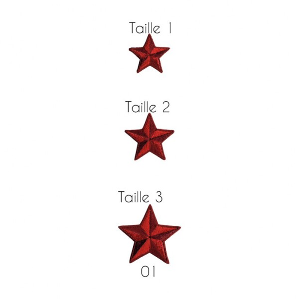 Applikation Aufnäher Aufbügler Stern Rot in 3 Größen