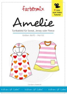 10 Papierschnittmuster Farbenmix Kinder Tunika Kleid Amelie