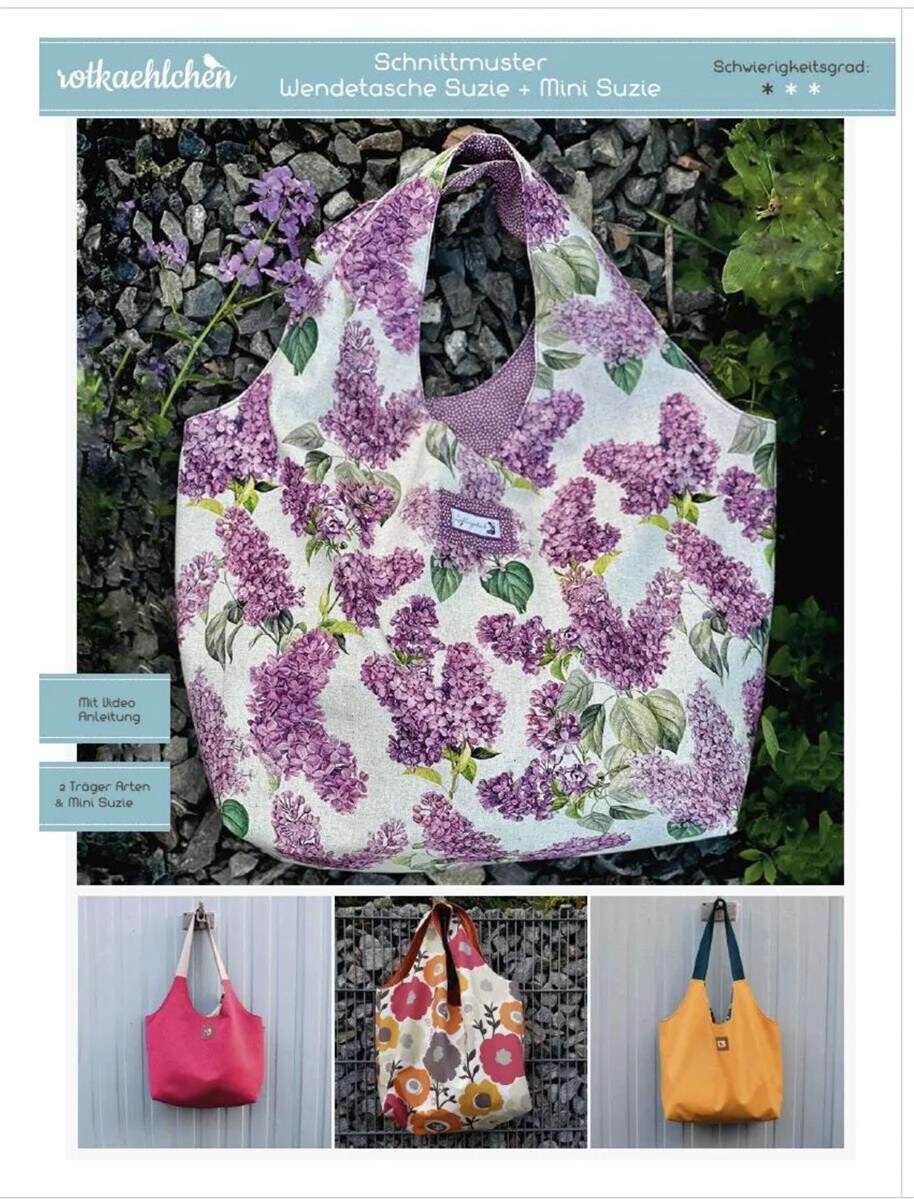 Papierschnittmuster Rotkählchen Tasche Suzie Variante mit 4,00  € - Main Image