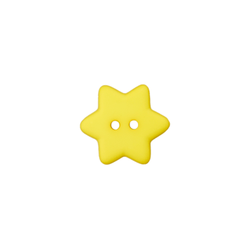 Union Knopf Sternchen Gelb