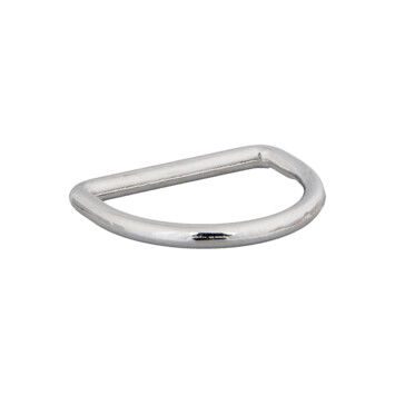 Durchzug D-Ring Silber Breite 15mm, Ø3mm