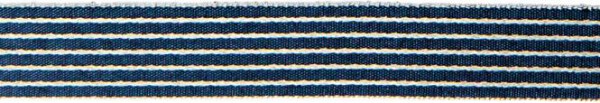 Satinband 15mm Streifen Blau Grau