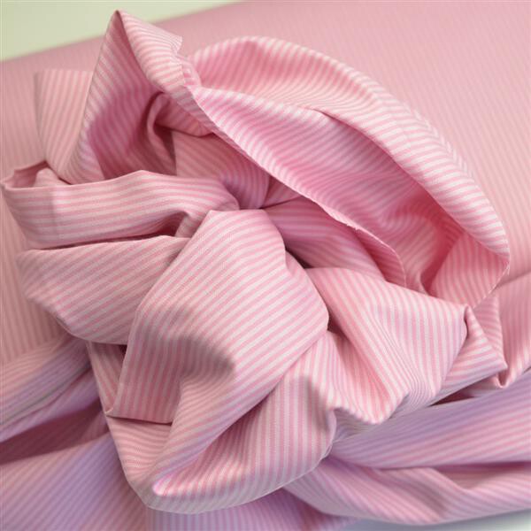 Baumwolle WestfalenWebstoff Capri Rosé-Pink Gestreift