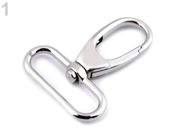 Karabiner 38mm Polo Oval Silber