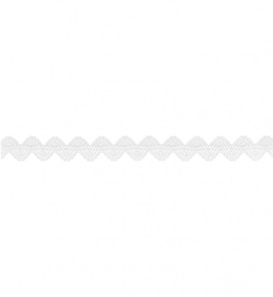 Zackenlitze elastisch 11mm Weiss