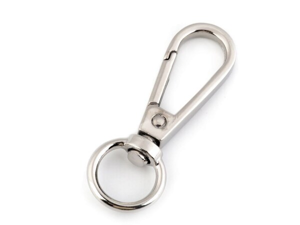 Karabiner Ring drehbar 12 mm Silber