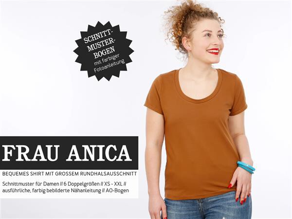 56 Papierschnittmuster Schnittreif Damen Frau Anica Basic Shirt