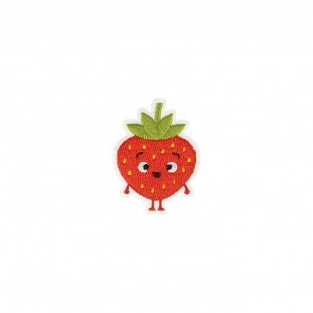 Applikation Stickerei Früchte Erdbeere