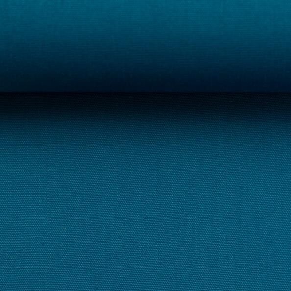 Baumwolle Webware Uni Heide Petrolblau