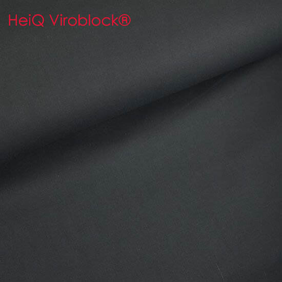 Baumwolle HeiQ Viroblock® Schwarz