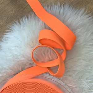 Gummiband 25mm weich Juno Neon Orange