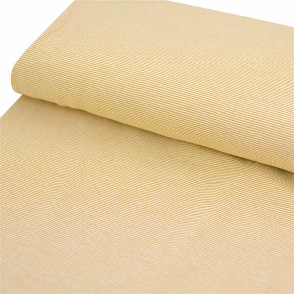 Jersey Bella feine Streifen Ocker Senf