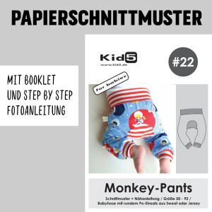 2 Papierschnittmuster Kid5 #22 Monkey-Pants