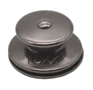 Loxx Verschluß Standard vernickelt schwarz, 15mm