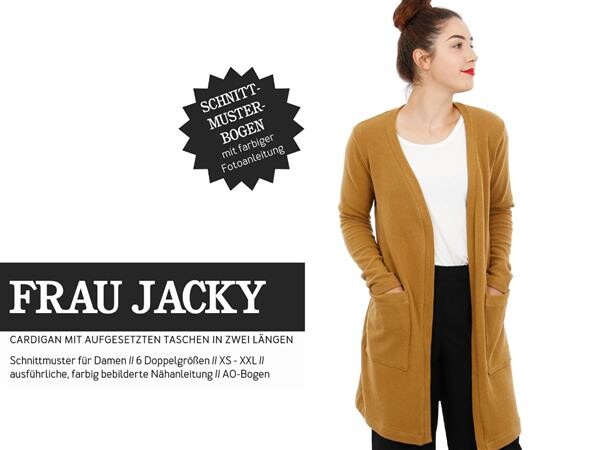 Papierschnittmuster Schnittreif Damen Frau Jacky Cardigan