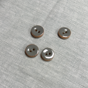 Knopf Holzknopf Emailie 15mm taupemint