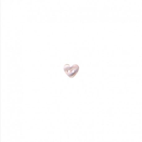Knopf Herz Transparent Rosa 9mm