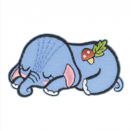 Applikation Aufnäher Patch sleepy Elefant