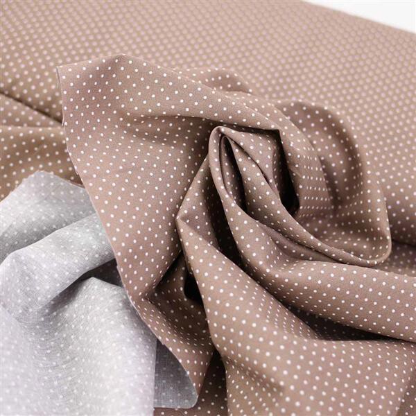 Baumwolle Petit Dots Taupe