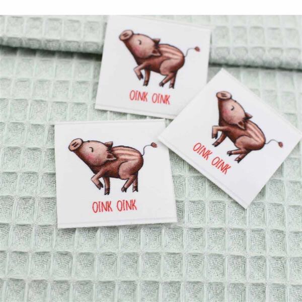 Label Aufnäher Stofflabel Truffle Family Oink Oink