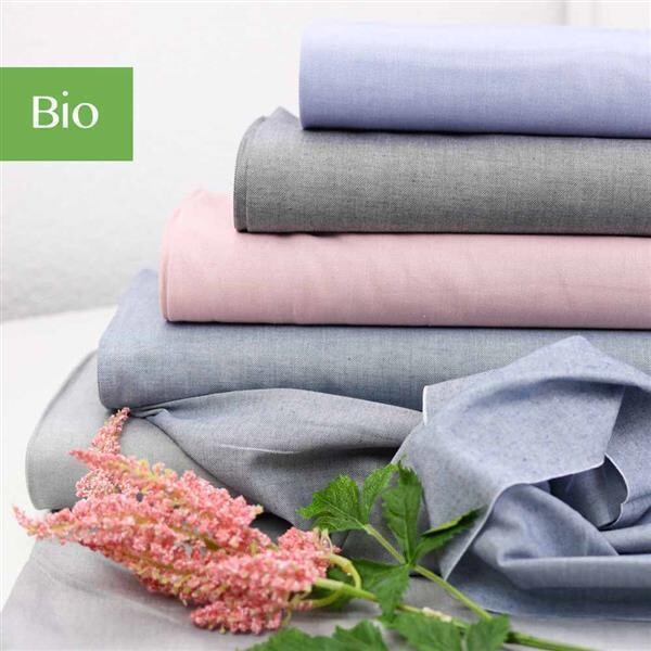 Oxford Organic Cotton Henry Uni  Grau