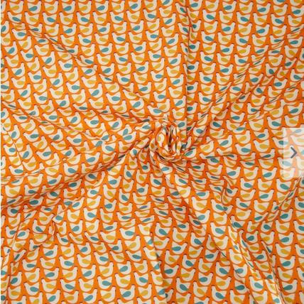 Baumwolle Emilie Hühner Orange