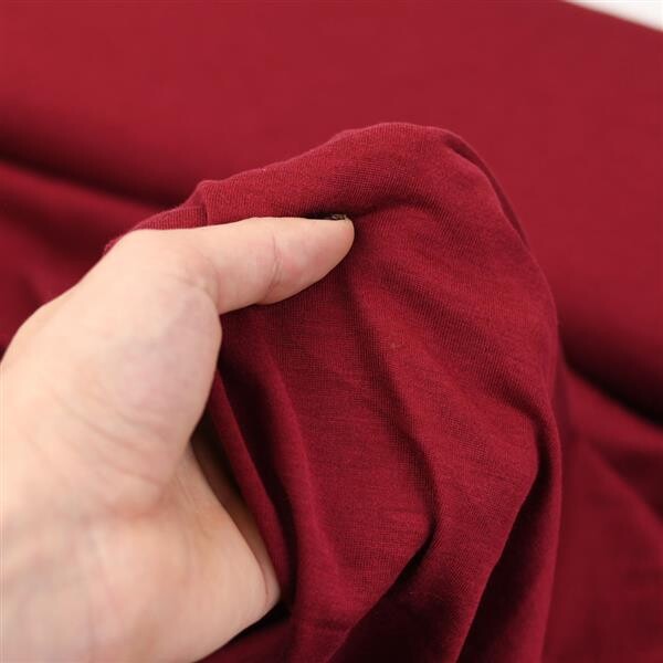 Feinstrick Sofia Maulbeer-Seide und Baumwolle Uni Burgundy