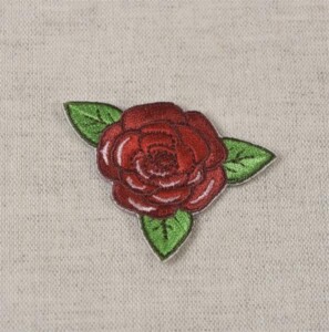Applikation Aufnäher Aufbügler Rose mit...