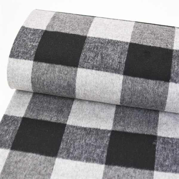 Flanell Brushed Check Fathia Black