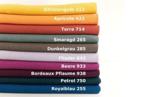 0,5m Bündchen Rippe Tessa HW23/24 alle Farben