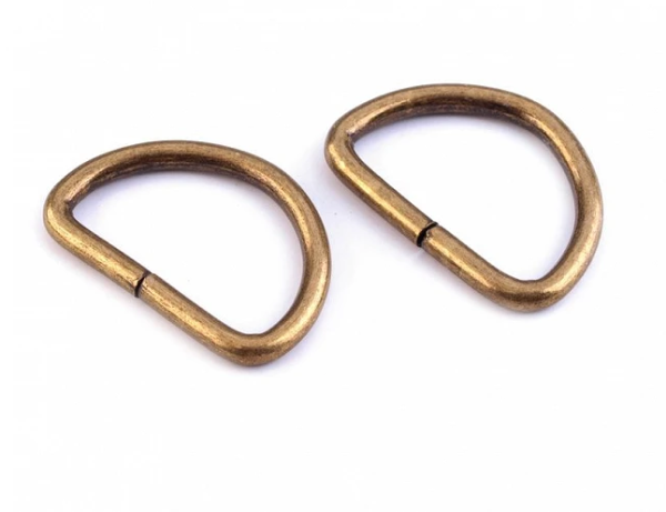 D-Ring 25mm Polo Altmessing