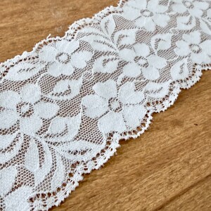 Elastische Spitze Lini Weiss 60mm