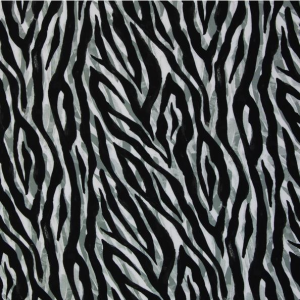 Viskose Mailand Zebra Schwarz Weiß