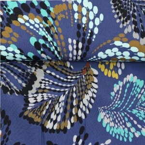 Viskose Ocean buntes Punktemuster auf Lila