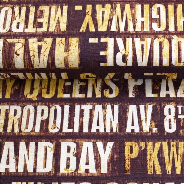 Canvas Embark by Tim Holtz Subway Signs auf Braun