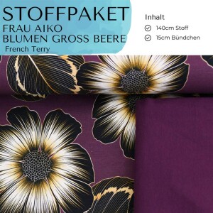 Stoffpaket Frau Aiko Blumen Gro&szlig; Beere
