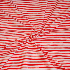 Hilco Jersey Ocean Stripe, Streifen Rot Weiss