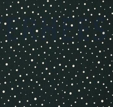 Baumwolle Popeline Glitter Dots Schwarz