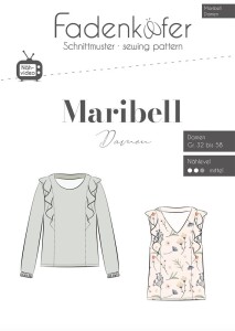 Papierschnittmuster Fadenkäfer Damen Bluse Maribell