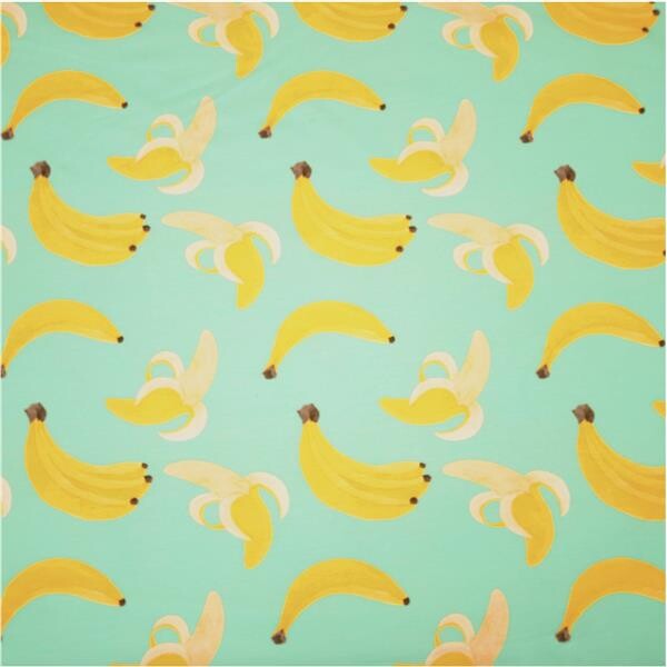 French Terry Hilco Frutta Banana auf Mint